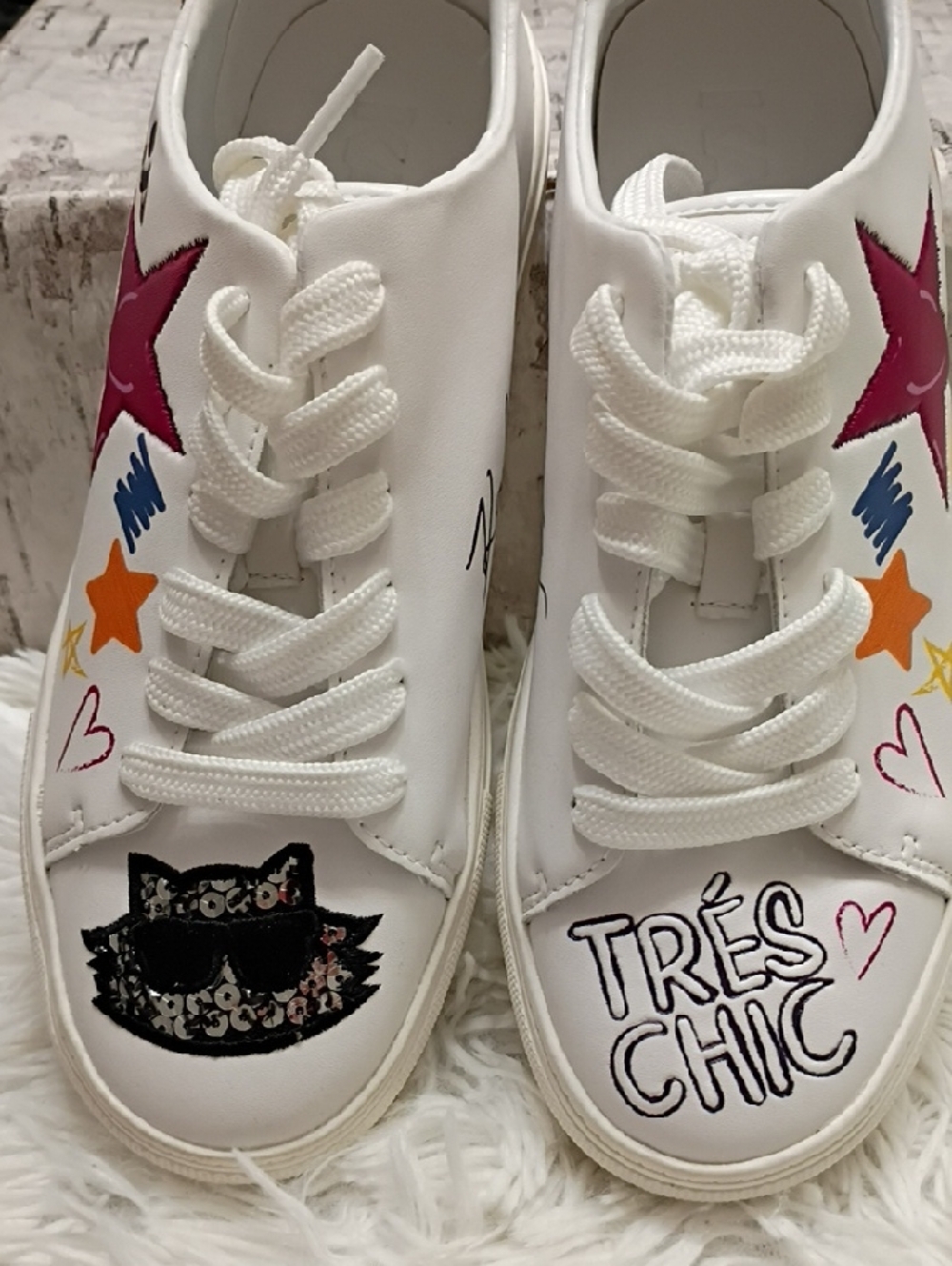 Karl Lagerfeld Cate Ikonic Sneakers Women's Sz 7m 🆕 $149 - Picture 3 of 11